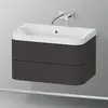 Image de Duravit Happy D.2 Meuble avec vasque, 2 tiroirs, HP4347N8080, c-shaped