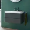Image de Duravit Happy D.2 Meuble avec vasque, 2 tiroirs, HP4347O8080, c-shaped