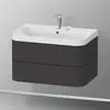 Image de Duravit Happy D.2 Meuble avec vasque, 2 tiroirs, HP4347E8080, c-shaped