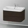 Image de Duravit Happy D.2 Meuble avec vasque, 2 tiroirs, HP4347E6969, c-shaped