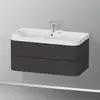 Image de Duravit Happy D.2 Meuble avec vasque, 2 tiroirs, HP4348E8080, c-shaped