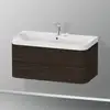 Image de Duravit Happy D.2 Meuble avec vasque, 2 tiroirs, HP4348E6969, c-shaped
