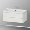 Image de Duravit Happy D.2 Meuble avec vasque, 2 tiroirs, HP4348E3939, c-shaped