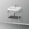 Image de Duravit Happy D.2 Lavabo avec support, HP4835E8080, c-shaped