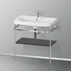 Image de Duravit Happy D.2 Lavabo avec support, HP4837E8080, c-shaped