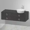 Image de Duravit White Tulip Meuble sous-vasque, 2 tiroirs, WT4992RH1H1,