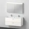 Image de Duravit ME by Starck Plan vasque double avec meuble Xbase et armoire de toilette, XB006704545,