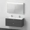 Image de Duravit ME by Starck Plan vasque double avec meuble Xbase et armoire de toilette, XB006704949,