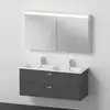 Image de Duravit ME by Starck Plan vasque double avec meuble Xbase et armoire de toilette, XB006804949,