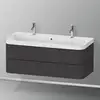 Image de Duravit Happy D.2 Meuble avec plan vasque, 2 tiroirs, HP4379O80800000, c-shaped