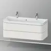 Image de Duravit Happy D.2 Meuble avec plan vasque, 2 tiroirs, HP4379O39390000, c-shaped