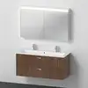 Image de Duravit ME by Starck Plan vasque double avec meuble Xbase et armoire de toilette, XB0067021210000,