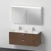 Image de Duravit ME by Starck Plan vasque double avec meuble Xbase et armoire de toilette, XB0068021210000,