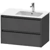 Image de Duravit Ketho.2 Meuble sous-vasque, 2 tiroirs, K25268049490000,