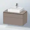 Image de Duravit L-Cube Meuble avec plan de toilette, LC4880043430000,