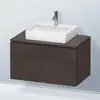 Image de Duravit L-Cube Meuble avec plan de toilette, LC4880072720000,