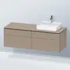 Image de Duravit L-Cube Meuble avec plan de toilette, LC4870R75750000,