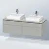 Image de Duravit L-Cube Meuble avec plan de toilette, LC4872B07070000,