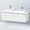 Image de Duravit L-Cube Meuble avec plan de toilette, LC4872B18180000,