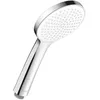 Image de Duravit Universal pommeau de douche, pomme de douche avec jet Rain, Tête de douche ronde (Ø 110 mm), avec fonction MinusFlow permettant d'économiser l'eau, facile à nettoyer, chromé/blanc