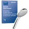 Image de Duravit Universal pommeau de douche, pomme de douche avec jet Rain, Tête de douche rond (Ø 110 mm), facile à nettoyer, chromé