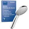 Image de Duravit Universal douchette, pomme de douche avec 3 types de jets (Rain, Intense Rain, Soft Rain), Tête de douche ronde (Ø 110 mm), avec fonction MinusFlow permettant d'économiser l'eau, chromé