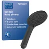 Image de Duravit Universal douchette, pommeau de douche, pomme de douche avec 3 types de jets (Rain, Intense Rain, Soft Rain), Tête de douche ronde (Ø 110 mm), facile à nettoyer, noir mat