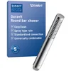 Image de Duravit Universal pommeau de douche, pomme de douche avec jet Rain, Tête de douche ronde, facile à nettoyer, chromé