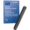 Image de Duravit Universal pommeau de douche, pomme de douche avec jet Rain, Tête de douche ronde, facile à nettoyer, noir mat