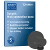 Image de Duravit Universal Coude de raccordement mural, Coude de raccordement de douche avec cache mural rond, rosace ronde, raccord de tuyau, noir mat