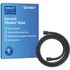 Image de Duravit Universal pommeau de douche, pomme de douche avec jet Rain, Tête de douche carrée, facile à nettoyer, noir mat