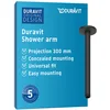 Image de Duravit Universal bras de douche, Pomme de douche fixation au plafond, bras de douche rond 300 mm, noir mat