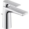 Image de Duravit Tulum by Starck Mitigeur monocommande de lavabo, Taille S (hauteur de sortie 97 mm), Robinet salle bain avec tirette et garniture de vidage, robinet à économie d'énergie (FreshStart), chromé