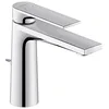 Image de Duravit Tulum by Starck Mitigeur monocommande de lavabo, Robinet lavabo, Taille M (hauteur de sortie 122 mm), Robinet salle bain avec tirette et garniture de vidage, Robinet, chromé