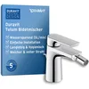 Image de Duravit Tulum by Starck Mitigeur monocommande de bidet, Robinet de bidet pour Salle de Bains (hauteur de sortie 83 mm), avec tirette et garniture de vidage, monocommande pour bidet, chromé