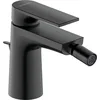 Image de Duravit Tulum by Starck Mitigeur monocommande de bidet, Robinet de bidet pour Salle de Bains (hauteur de sortie 83 mm), avec tirette et garniture de vidage, monocommande pour bidet, Noir mat