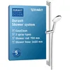Image de Duravit Universal Système de douche, avec 3 types de jets (Rain, Intense Rain, Soft Rain), Barre de douche (700 mm) avec hauteur réglable pommeau de douche, avec protection anti-torsion, chromé/blanc