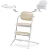 Image de Chaise Haute LEMO Set 3-en-1, Dès 6 Mois, Sand White CYBEX Gold | Évolutive de 6 mois à 99 ans, Inclus Baby Set et Plateau, Assise ergonomique, Réglage à une main