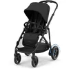 Image de CYBEX Poussette Gold e-GAZELLE S, de la naissance à environ 4 ans, max. 22 kg (mode simple) / 2x 22 kg (mode duo), système tout-en-1 avec propulsion électrique et 20+ configurations, Noir lune