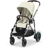 Image de CYBEX Poussette Gold e-GAZELLE S, de la naissance à environ 4 ans, max. 22 kg (mode simple) / 2x 22 kg (mode duo), système tout-en-1 avec propulsion électrique et 20+ configurations, Beige coquillage