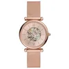 Image de Fossil Montre Carlie pour femme, mouvement automatique avec bracelet en maille d'acier inoxydable