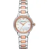 Image de Emporio Armani Montre pour Femmes, 32 mm Mouvement à Quartz à Trois Aiguilles de Couleur argentée et Bracelet en Acier Inoxydable