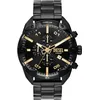 Image de Diesel Montre Spiked chronographe, en acier inoxydable, noir, pour homme, DZ4644