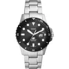 Image de FOSSIL Blue Montre pour Homme, Mouvement à Quartz avec Bracelet en Acier Inoxydable ou en Cuir, Ton Argenté, 42mm