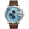 Image de Diesel Montre Mega Chief chronographe, en acier inoxydable, pour homme, DZ4657