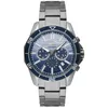 Image de Armani Exchange Montre pour Hommes de Couleur argentée, Mouvement chronographe à Quartz et boîtier de 44 mm avec Bracelet en Acier Inoxydable
