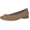 Image de CAPRICE Ballerines Femme en Raphia Élégantes, Marron (Bark Comb), 39 EU