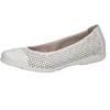 Image de Caprice Ballerines Femme en Cuir à Motif perforé, Blanc (White Softnap.), 41 EU