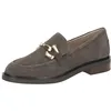 Image de Caprice Mocassins Femme en Cuir à Talon Bloc, Noir (Grey Suede), 38,5 EU