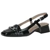 Image de CAPRICE Mocassins Slingback Femme en Cuir Petit Talon, Noir (Black Naplak), 39 EU